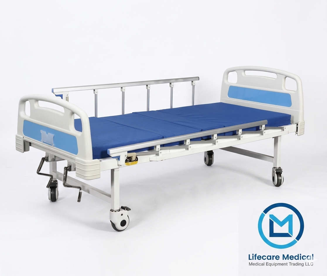 medical equipment suppliers in dubai Hospital Bed Manual Single Crank for Patient Care UAE