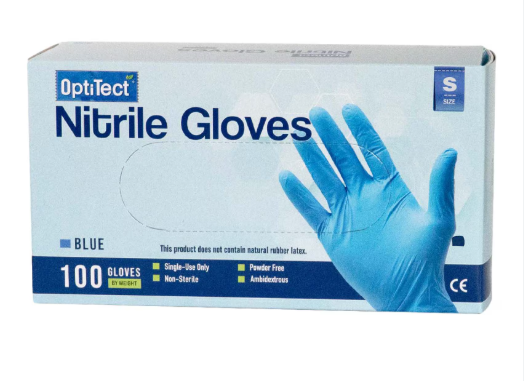 medical equipment suppliers in dubai OptiTect Nitrile Gloves Small One Cartoon