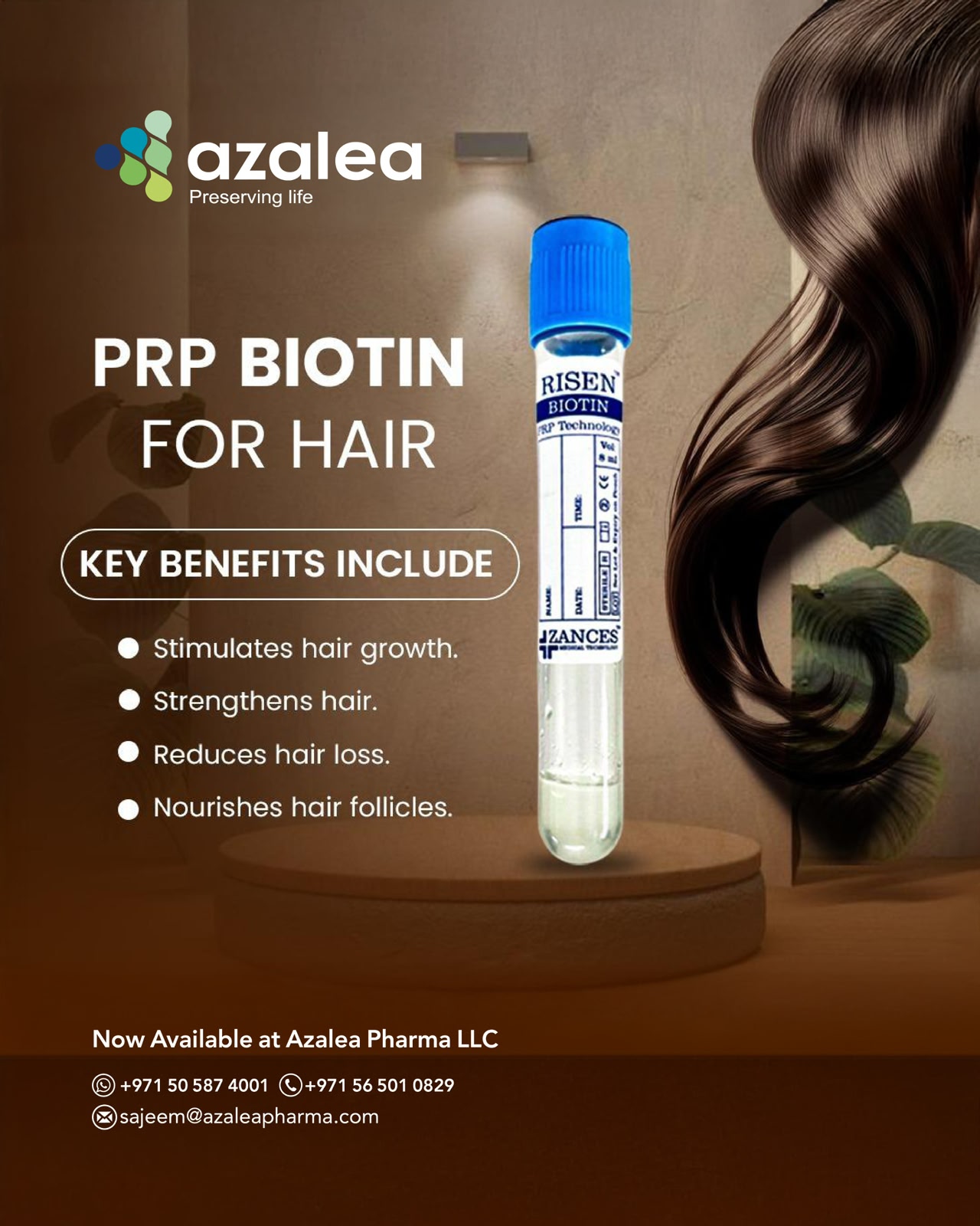 medical equipment suppliers in dubai single use PRP biotin tube for hair growth treatment used in PRP hair therapy to reduce hair loss and strengthen follicles