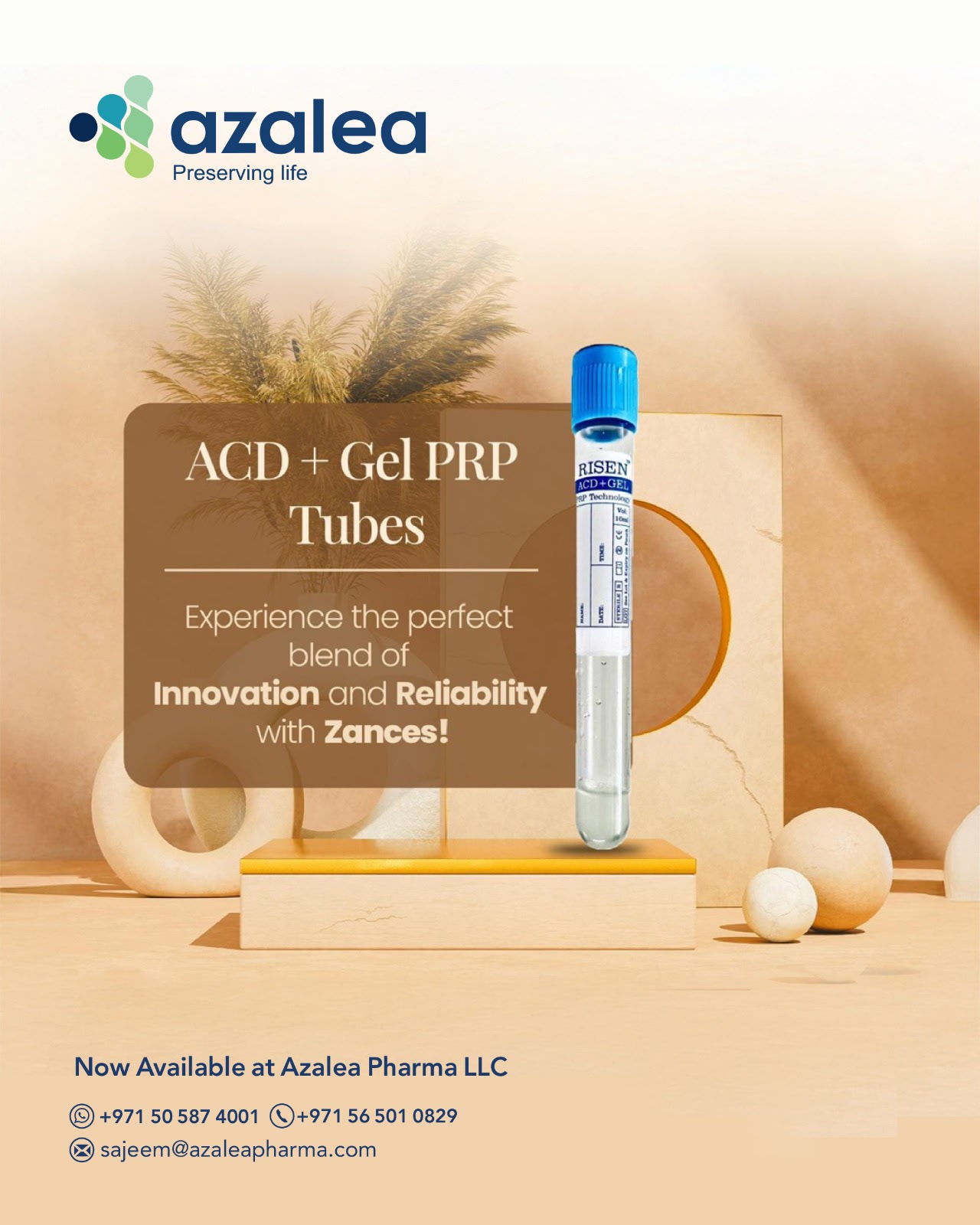 medical equipment suppliers in dubai single use PRP acid gel tube used for blood collection and platelet separation in PRP hair restoration and skin rejuvenation therapy