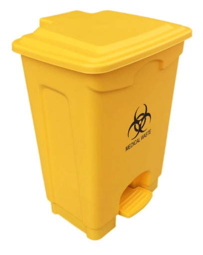 medical equipment suppliers in dubai 20L color-coded medical waste bin with secure lid for clinical waste disposal